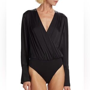 Elegant Black Long Sleeve Bodysuit